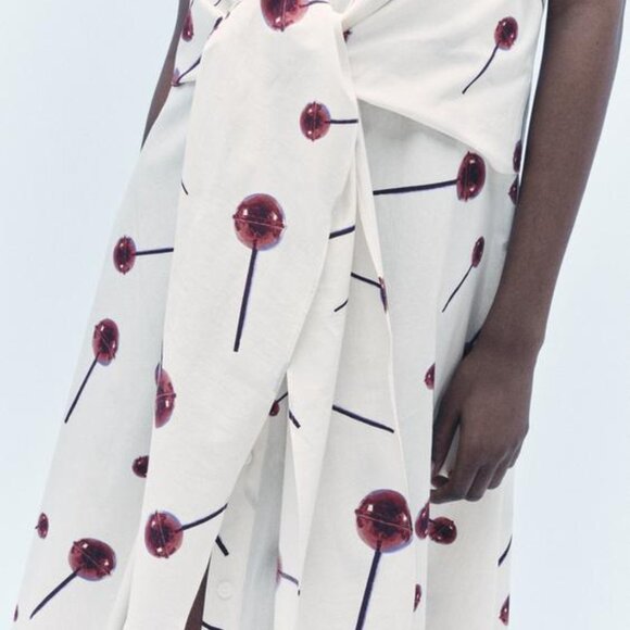 ZARA SS24 PRINTED POPLIN SHIRTDRESS ZW COLLECTION 3089/144 019/320 - Picture 4 of 11